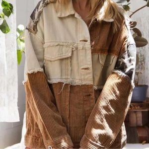 Pattern patched jacket